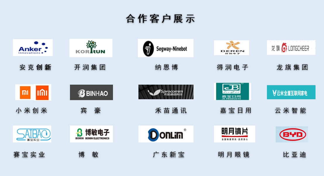 CPE磨砂膠袋,久信(xìn)達部分(fèn)客戶展示(圖1)