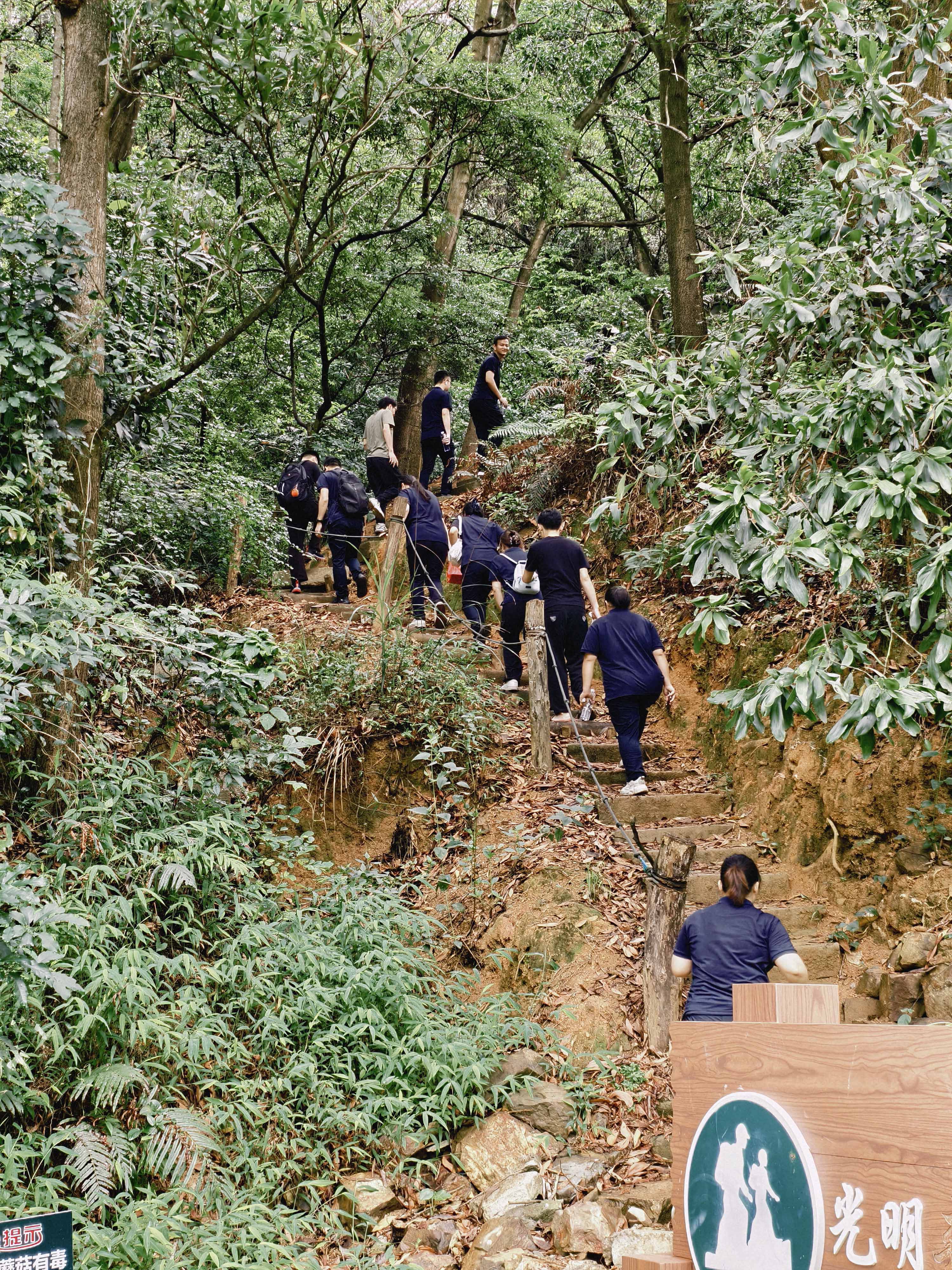 17C.COM一起草入口科技公司員工齊聚光明區蠄蜍石（shí），開啟活力爬山之旅暨（jì）團建活動(圖2)